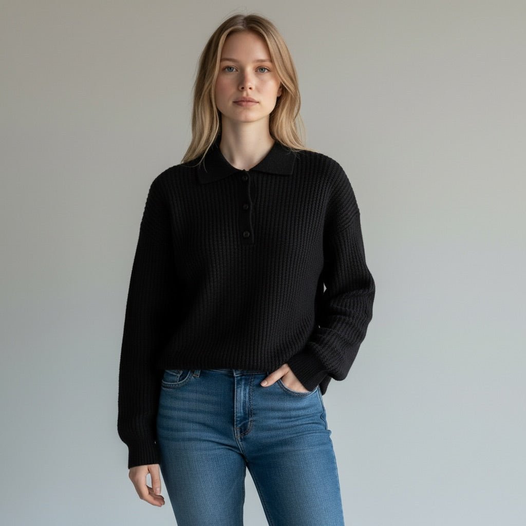 POLO BOTTONI HAVEONE - XE BLU Abbigliamento Donna