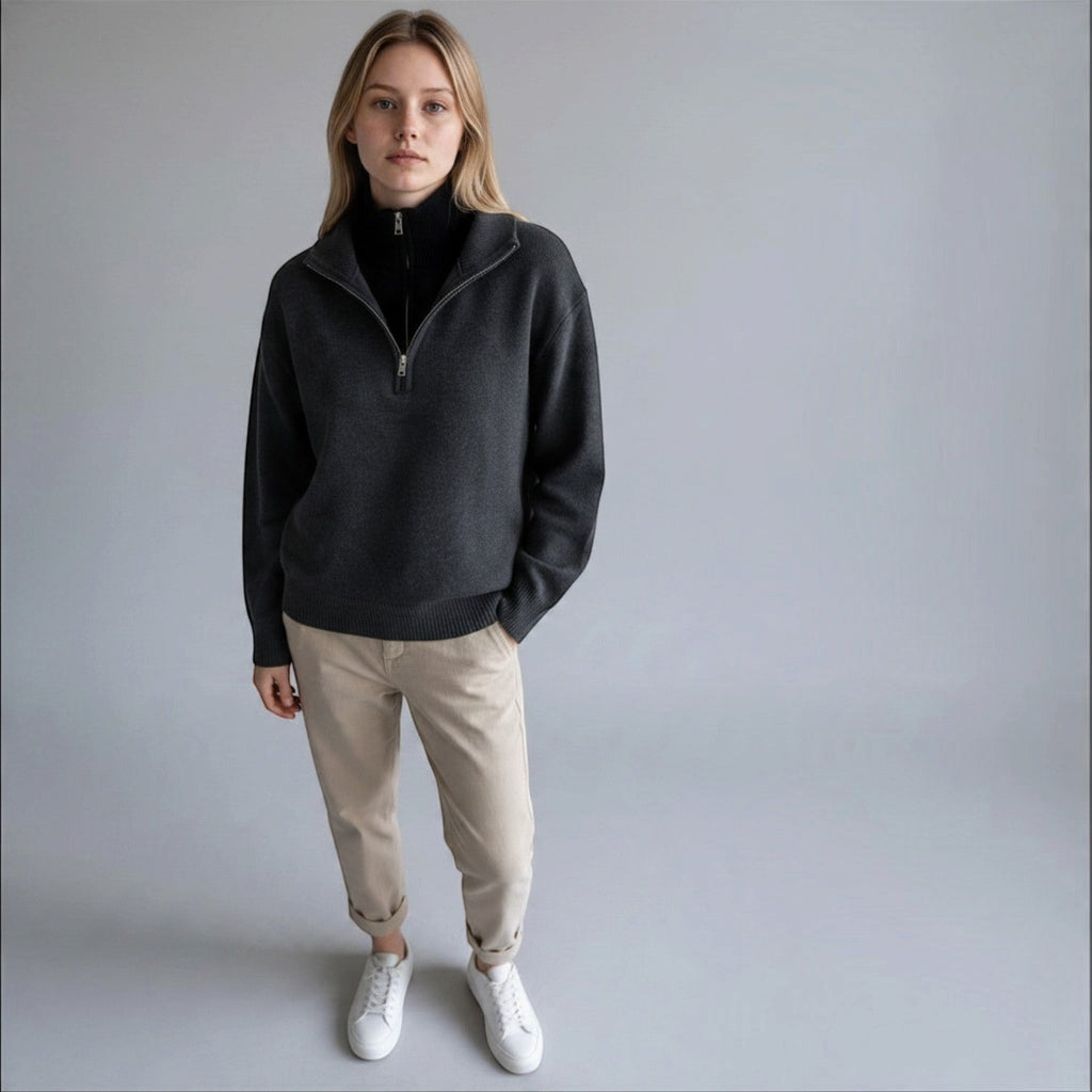 POLO DOPPIA ZIP SUSY MIX - XE BLU Abbigliamento Donna