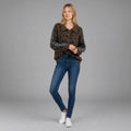 POLO MACULATA CON BANDE SUSY MIX - XE BLU Abbigliamento Donna
