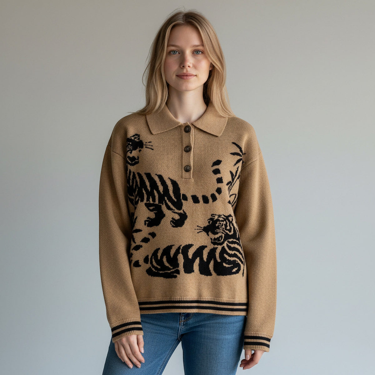 POLO STAMPA VICOLO - XE BLU Abbigliamento Donna