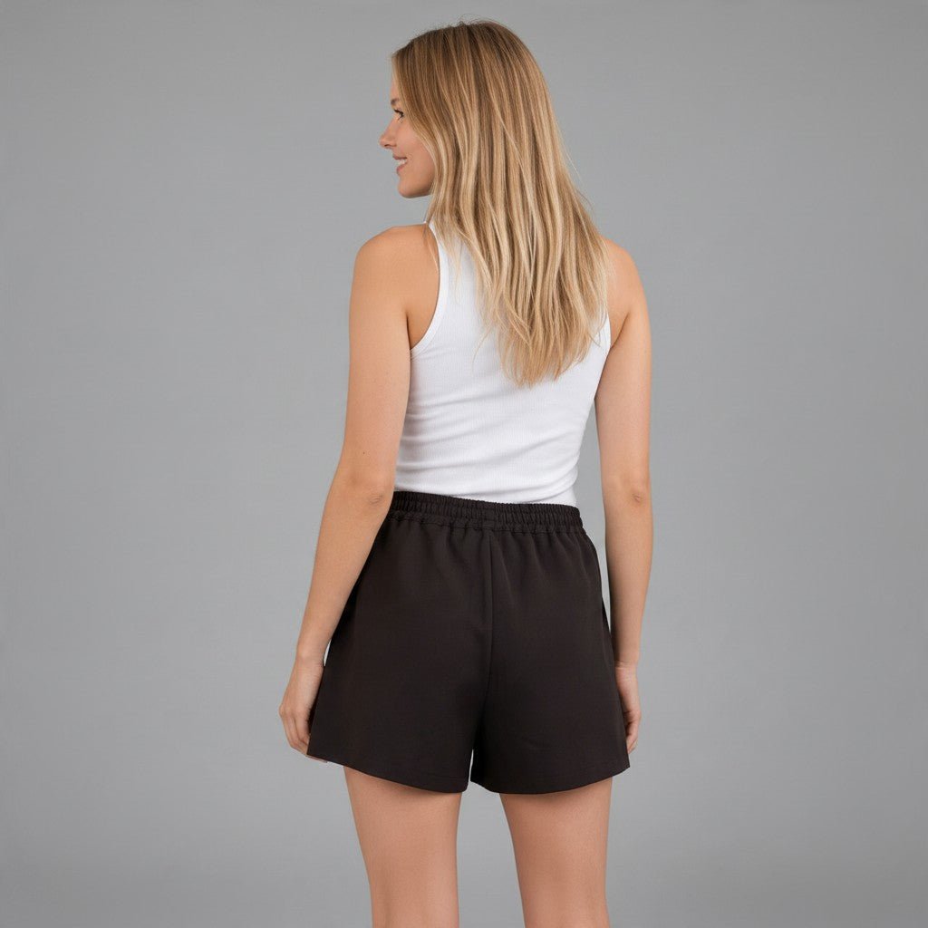SHORT A PIEGHE SUSY MIX - XE BLU Abbigliamento Donna
