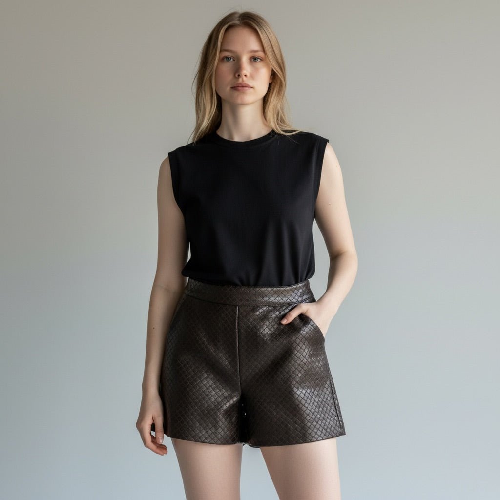 SHORT IN ECOPELLE SUSY MIX - XE BLU Abbigliamento Donna