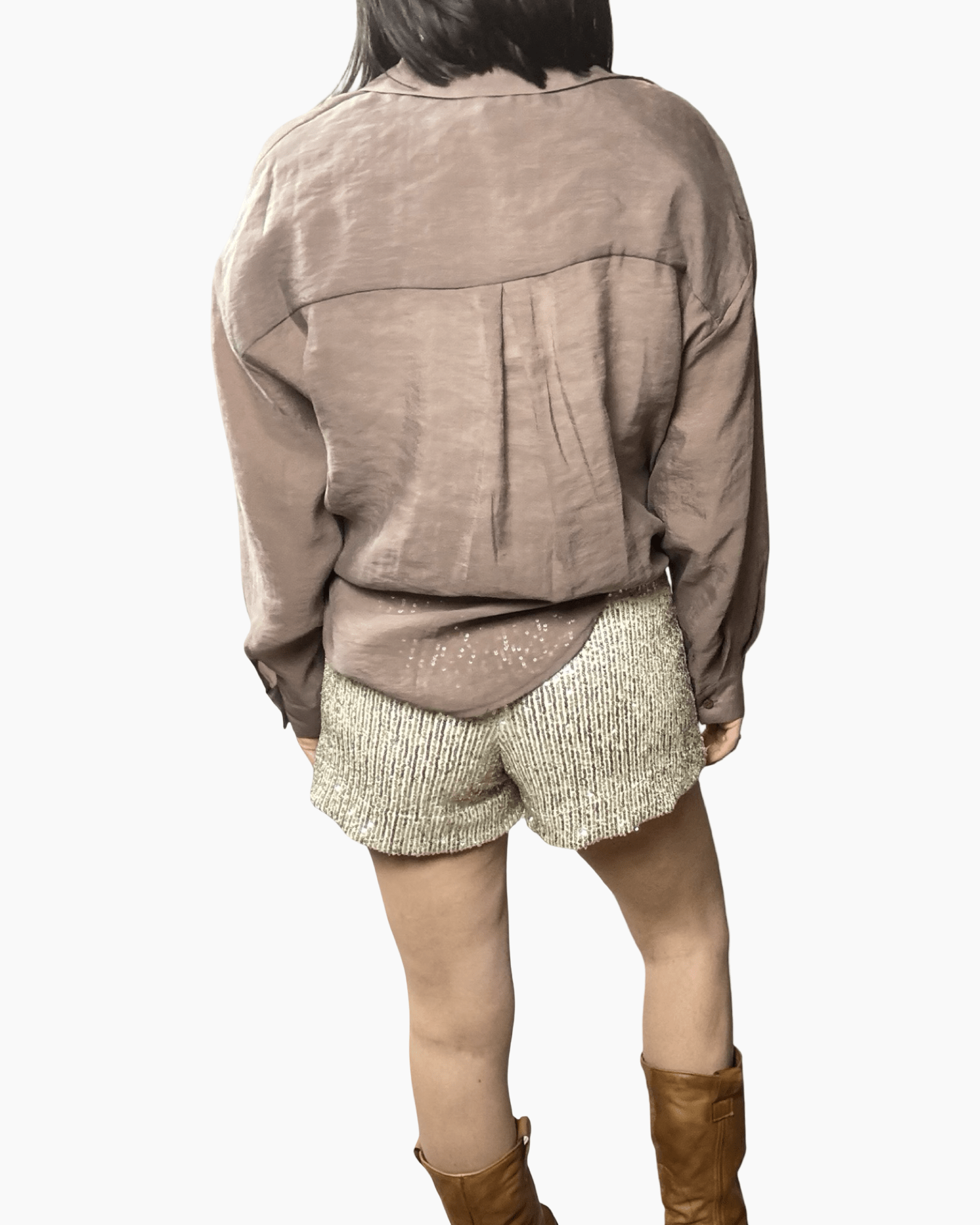 SHORT PAILLETTES SUSY MIX - XE BLU ABBIGLIAMENTO