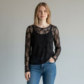 SOTTOGIACCA BASIC IN PIZZO SUSY MIX - XE BLU Abbigliamento Donna