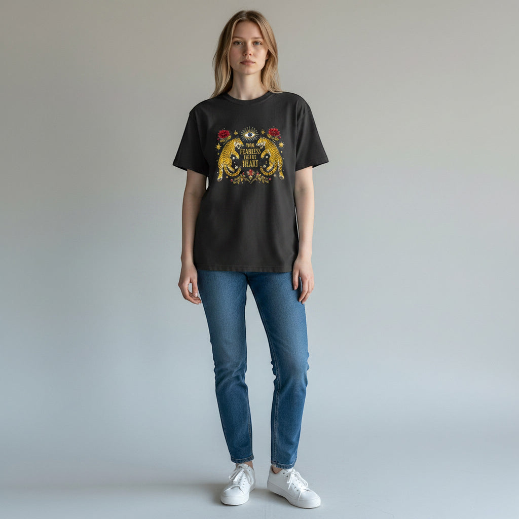 T-SHIRT 2 TIGRI VICOLO - XE BLU Abbigliamento Donna