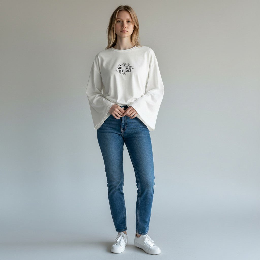 T-SHIRT MANICA SVASATA STAMPA VICOLO - XE BLU Abbigliamento Donna