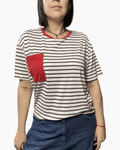 T-SHIRT RIGATA CON TASCHINA SUSY MIX - XE BLU ABBIGLIAMENTO