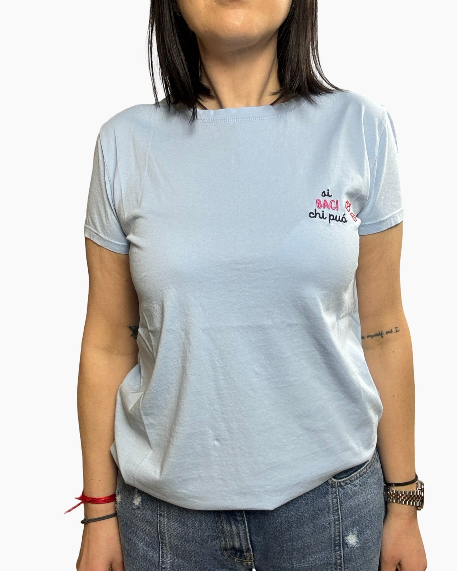 T - SHIRT SI BACI CHI PUO' VICOLO - XE BLU ABBIGLIAMENTO