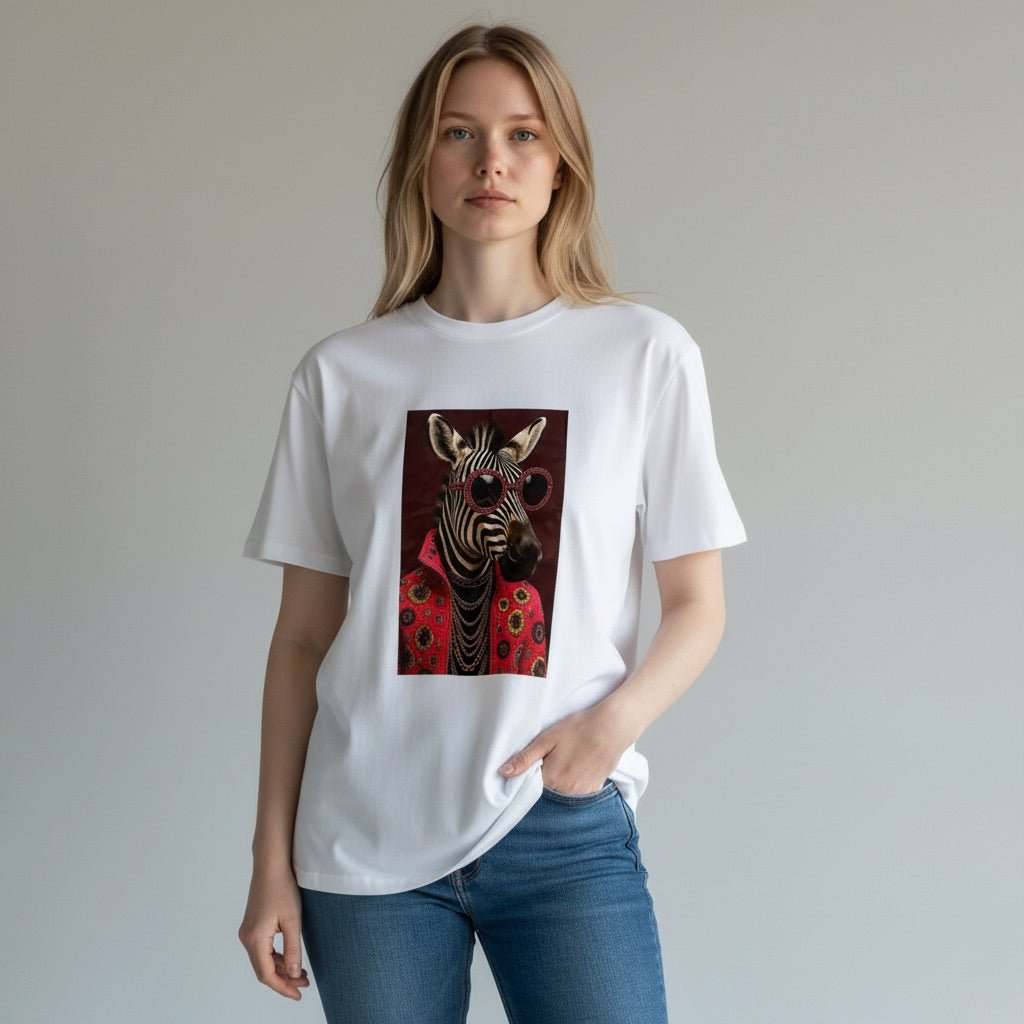 T-SHIRT ZEBRA SUSY MIX - XE BLU Abbigliamento Donna