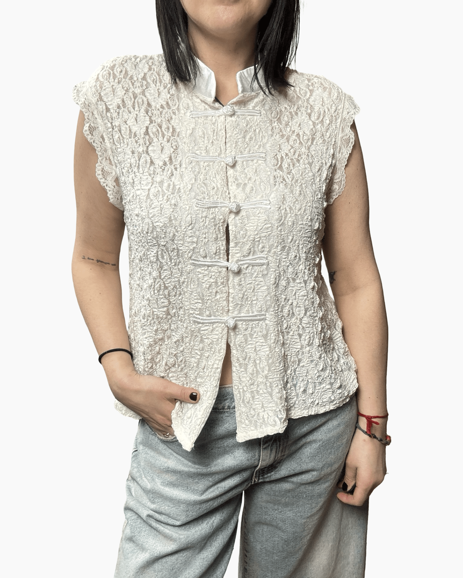 TOP CON ALAMARI SUSY MIX - XE BLU ABBIGLIAMENTO