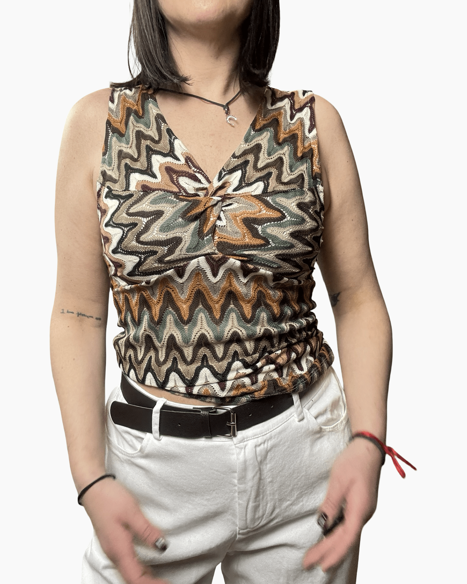 TOP MISSONI INSPIRED MILITARE - BISCOTTO SUSY MIX - XE BLU ABBIGLIAMENTO