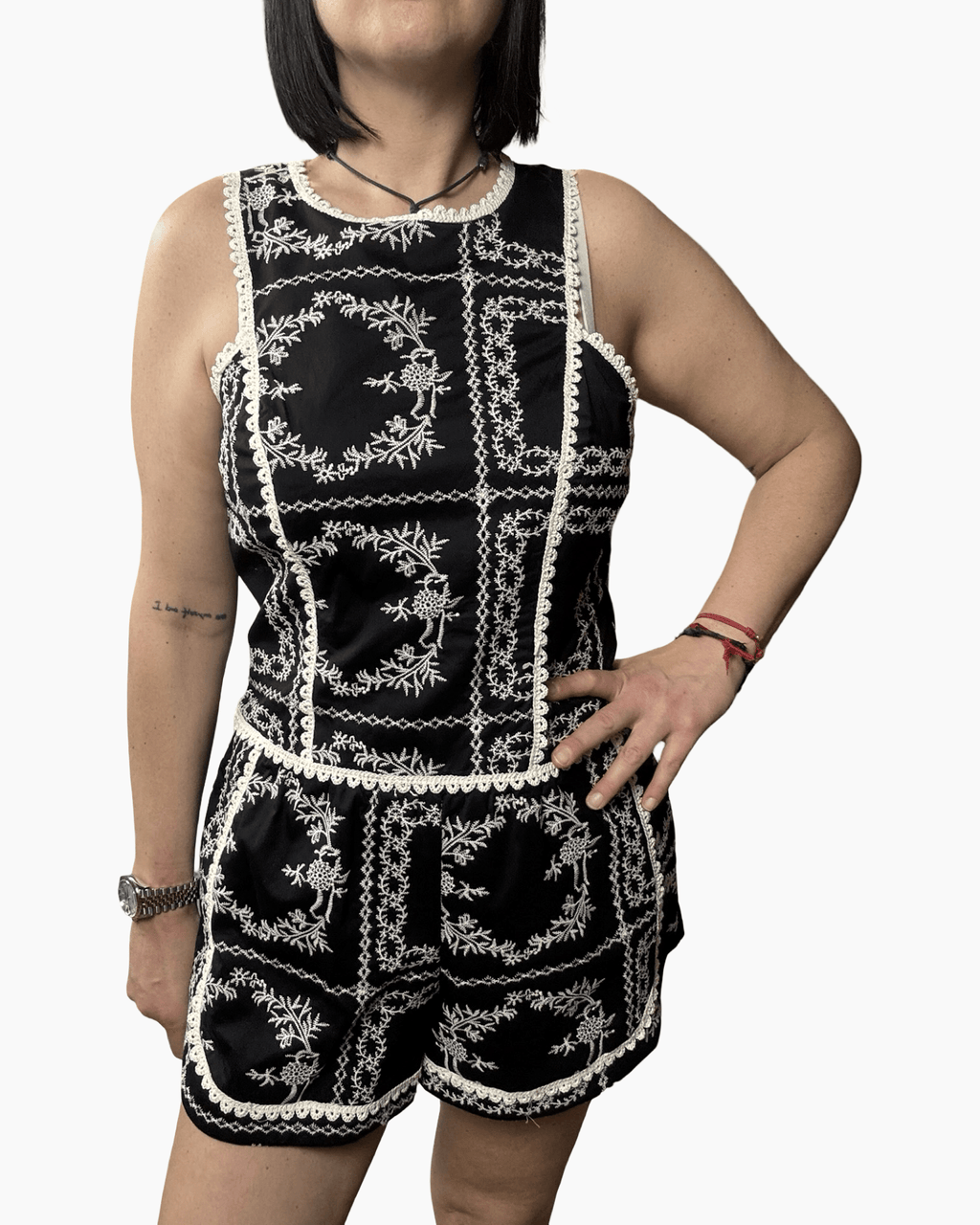 TOP RICAMATO MOTEL - XE BLU ABBIGLIAMENTO