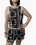 TOP RICAMATO MOTEL - XE BLU ABBIGLIAMENTO