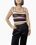 TOP RIGATO IN CROCHET VICOLO - XE BLU ABBIGLIAMENTO